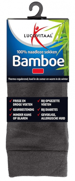 Lucovitaal Bamboe Sokken Antraciet 43-46