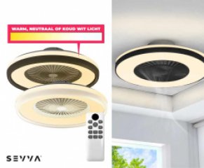 SEVVA® Plafondventilator Met Lamp - Biedt Verkoeling En Licht! ...