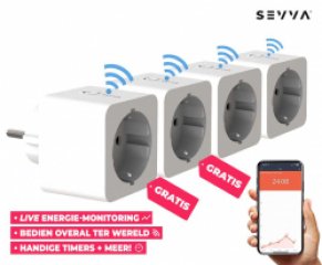 SEVVA® Slimme Stekkers 2+2 GRATIS - Met Live Energiemeter En Meer! ...