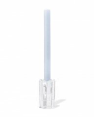 HEMA Kandelaar S glas ribbel transparant (transparant)