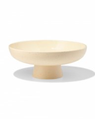 HEMA Schaal op voet ⌀30x12cm keramiek zand (creme)