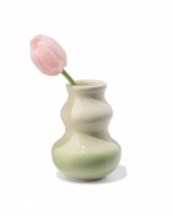 HEMA Vaas ⌀7x11cm keramiek organisch beige (creme)