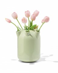 HEMA Tulpenvaas ⌀15x21cm keramiek groot groen
