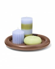 HEMA Kaarsenonderzetter ⌀26.5x3cm hout bruin (bruin)