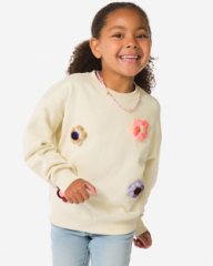 HEMA Kindersweater bloemen ecru (ecru)