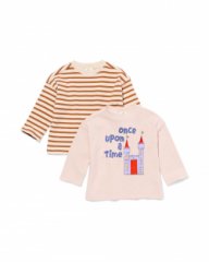 HEMA Baby T-shirts rib sprookje - 2 stuks multi (multi)