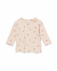 HEMA Newborn T-shirt rib beren ecru (ecru)
