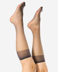 HEMA Kniekousen 15denier anti-ladder mat - 2 paar bruin (bruin)