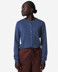 HEMA Damesvest Mae structuur blauw (blauw)